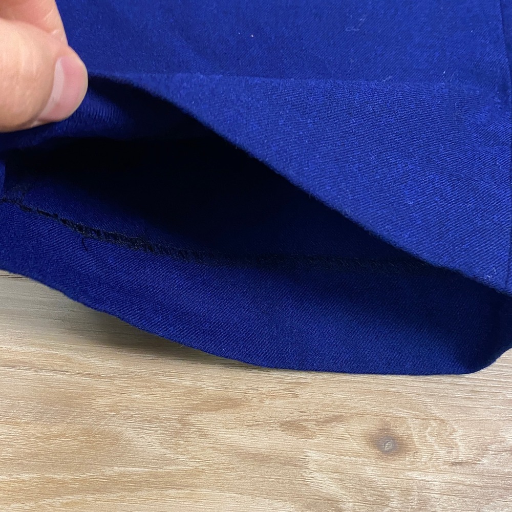 Indochino Wool Dress Pants Mens 36x30 Tailored Straight Leg Royal Blue Flannel - Picture 5 of 10
